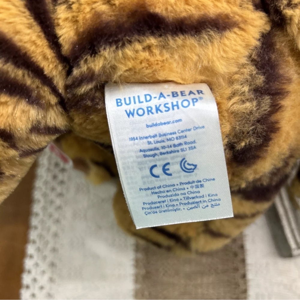 2016 Retired Build A Bear Tiger Cub Plush Stuffed Animal Toy Big Eyes - Picture 5 of 5